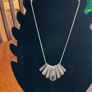 Brighton Silver Plated Andorra multi bar Pendant Necklace